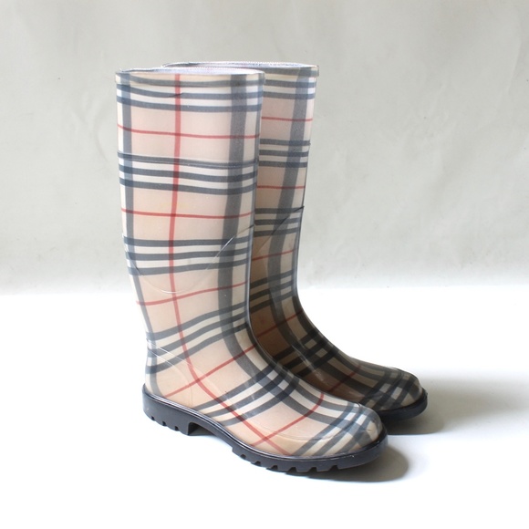 Burberry Shoes - Burberry Nova Check Rubber Rain Boots